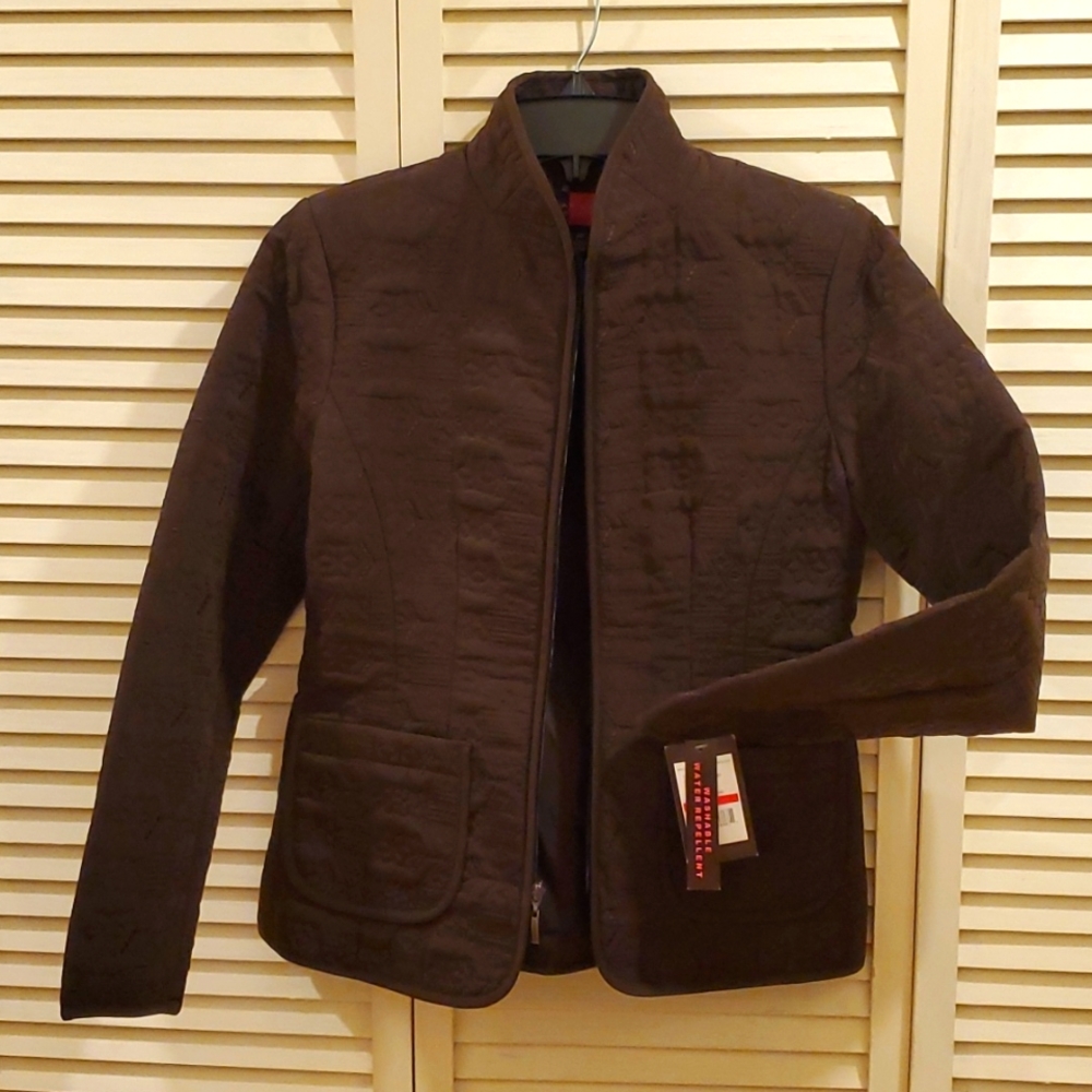 NWT- Gallery Petite, Quilted, Java Brown, size-PP, Washable & Water Repellent 🧥